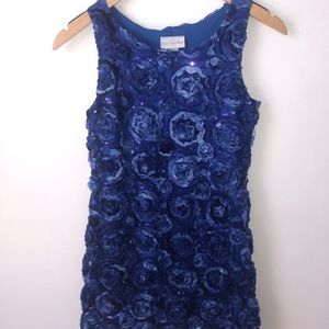 Girls Embellished Flower, Sequin Dress